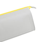 Maxbell PU Leather Pencil Pouches Office Stuff Portable for Pen Home Toiletries  Gray