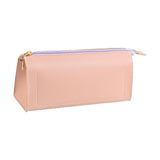 Maxbell PU Leather Pencil Pouches Office Stuff Portable for Pen Home Toiletries Pink