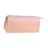 Maxbell PU Leather Pencil Pouches Office Stuff Portable for Pen Home Toiletries Pink