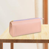 Maxbell PU Leather Pencil Pouches Office Stuff Portable for Pen Home Toiletries Pink