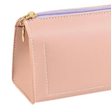Maxbell PU Leather Pencil Pouches Office Stuff Portable for Pen Home Toiletries Pink