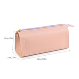 Maxbell PU Leather Pencil Pouches Office Stuff Portable for Pen Home Toiletries Pink