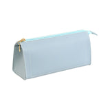 Maxbell PU Leather Pencil Pouches Office Stuff Portable for Pen Home Toiletries Blue