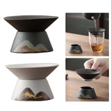 Maxbell Tea Strainer Tea Ceremony Utensils Set Tea Filter for Outdoor Camping Home Black