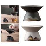 Maxbell Tea Strainer Tea Ceremony Utensils Set Tea Filter for Outdoor Camping Home Black