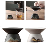Maxbell Tea Strainer Tea Ceremony Utensils Set Tea Filter for Outdoor Camping Home Black