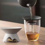 Maxbell Tea Strainer Tea Ceremony Utensils Set Tea Filter for Outdoor Camping Home White