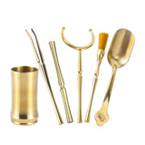 Maxbell Copper Tea Ceremony Set Organizer Craft Washing Clip Supplies Tea Fork 6pcs
