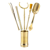 Maxbell Copper Tea Ceremony Set Organizer Craft Washing Clip Supplies Tea Fork 6pcs