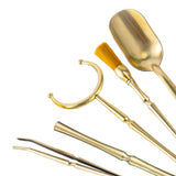 Maxbell Copper Tea Ceremony Set Organizer Craft Washing Clip Supplies Tea Fork 5pcs