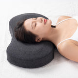 Maxbell Ear Piercing Pillow Small Pillow with Ear Hole for Pressure Relieve Side Sleepers Dark Gray