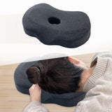 Maxbell Ear Piercing Pillow Small Pillow with Ear Hole for Pressure Relieve Side Sleepers Dark Gray
