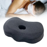 Maxbell Ear Piercing Pillow Small Pillow with Ear Hole for Pressure Relieve Side Sleepers Dark Gray