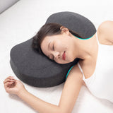Maxbell Ear Piercing Pillow Small Pillow with Ear Hole for Pressure Relieve Side Sleepers Dark Gray