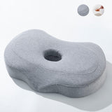 Maxbell Ear Piercing Pillow Small Pillow with Ear Hole for Pressure Relieve Side Sleepers Light Gray