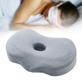 Maxbell Ear Piercing Pillow Small Pillow with Ear Hole for Pressure Relieve Side Sleepers Light Gray