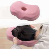 Maxbell Ear Piercing Pillow Small Pillow with Ear Hole for Pressure Relieve Side Sleepers Pink