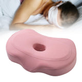 Maxbell Ear Piercing Pillow Small Pillow with Ear Hole for Pressure Relieve Side Sleepers Pink