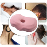 Maxbell Ear Piercing Pillow Small Pillow with Ear Hole for Pressure Relieve Side Sleepers Pink