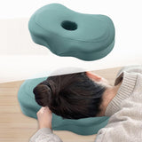 Maxbell Ear Piercing Pillow Small Pillow with Ear Hole for Pressure Relieve Side Sleepers Green