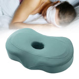 Maxbell Ear Piercing Pillow Small Pillow with Ear Hole for Pressure Relieve Side Sleepers Green