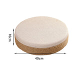 Maxbell Round Seat Cushion Seat Pad Ottoman Tatami Pouf Mat for Balcony Dining Room White