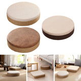 Maxbell Round Seat Cushion Seat Pad Ottoman Tatami Pouf Mat for Balcony Dining Room White