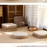 Maxbell Round Seat Cushion Seat Pad Ottoman Tatami Pouf Mat for Balcony Dining Room White