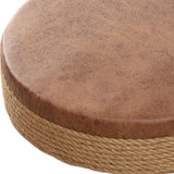 Maxbell Round Seat Cushion Seat Pad Ottoman Tatami Pouf Mat for Balcony Dining Room Brown