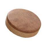 Maxbell Round Seat Cushion Seat Pad Ottoman Tatami Pouf Mat for Balcony Dining Room Brown