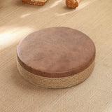 Maxbell Round Seat Cushion Seat Pad Ottoman Tatami Pouf Mat for Balcony Dining Room Brown