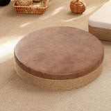 Maxbell Round Seat Cushion Seat Pad Ottoman Tatami Pouf Mat for Balcony Dining Room Brown