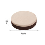 Maxbell Round Seat Cushion Seat Pad Ottoman Tatami Pouf Mat for Balcony Dining Room White and Coffee