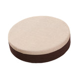 Maxbell Round Seat Cushion Seat Pad Ottoman Tatami Pouf Mat for Balcony Dining Room White and Coffee