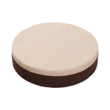 Maxbell Round Seat Cushion Seat Pad Ottoman Tatami Pouf Mat for Balcony Dining Room White and Coffee