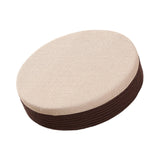 Maxbell Round Seat Cushion Seat Pad Ottoman Tatami Pouf Mat for Balcony Dining Room White and Coffee