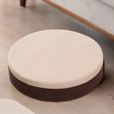 Maxbell Round Seat Cushion Seat Pad Ottoman Tatami Pouf Mat for Balcony Dining Room White and Coffee