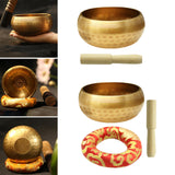 Maxbell Singing Bowl Set Craft Beautiful Sound Copper for Tabletop Yoga Meditation without Ring Cushion