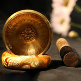 Maxbell Singing Bowl Set Craft Beautiful Sound Copper for Tabletop Yoga Meditation with Ring Cushion