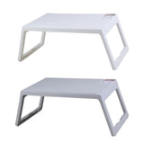 Maxbell Computer Desks Laptop lap Table for Dormitory Eating Breakfast Reading White
