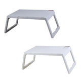 Maxbell Computer Desks Laptop lap Table for Dormitory Eating Breakfast Reading White
