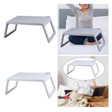 Maxbell Computer Desks Laptop lap Table for Dormitory Eating Breakfast Reading White