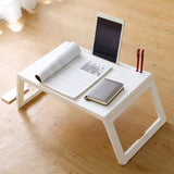 Maxbell Computer Desks Laptop lap Table for Dormitory Eating Breakfast Reading White