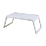 Maxbell Computer Desks Laptop lap Table for Dormitory Eating Breakfast Reading White