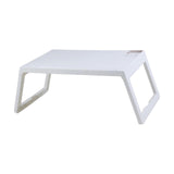 Maxbell Computer Desks Laptop lap Table for Dormitory Eating Breakfast Reading White