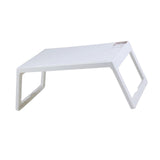 Maxbell Computer Desks Laptop lap Table for Dormitory Eating Breakfast Reading White