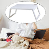 Maxbell Computer Desks Laptop lap Table for Dormitory Eating Breakfast Reading White