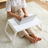 Maxbell Computer Desks Laptop lap Table for Dormitory Eating Breakfast Reading White