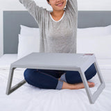 Maxbell Computer Desks Laptop lap Table for Dormitory Eating Breakfast Reading Gray