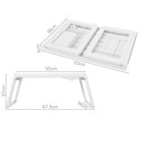 Maxbell Laptop Desk lap Tray Table Folding Laptop Table for Carpet Working White
